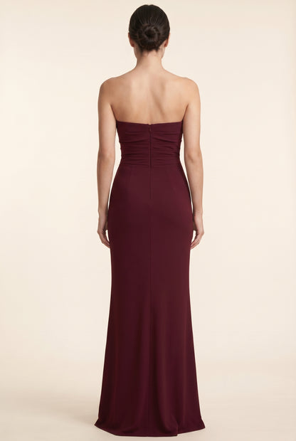 ELISA MAXI DRESS Burgundy back