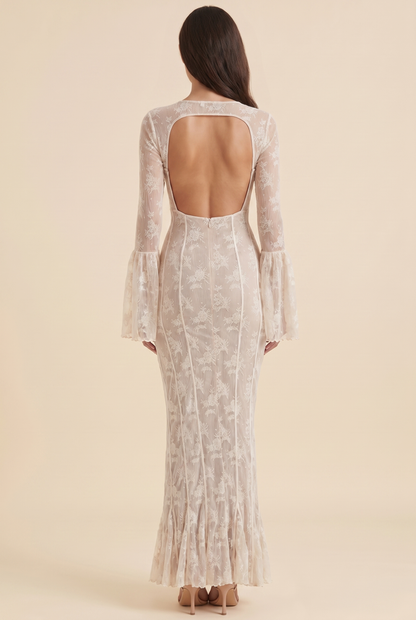 ISABELLA MAXI DRESS White back