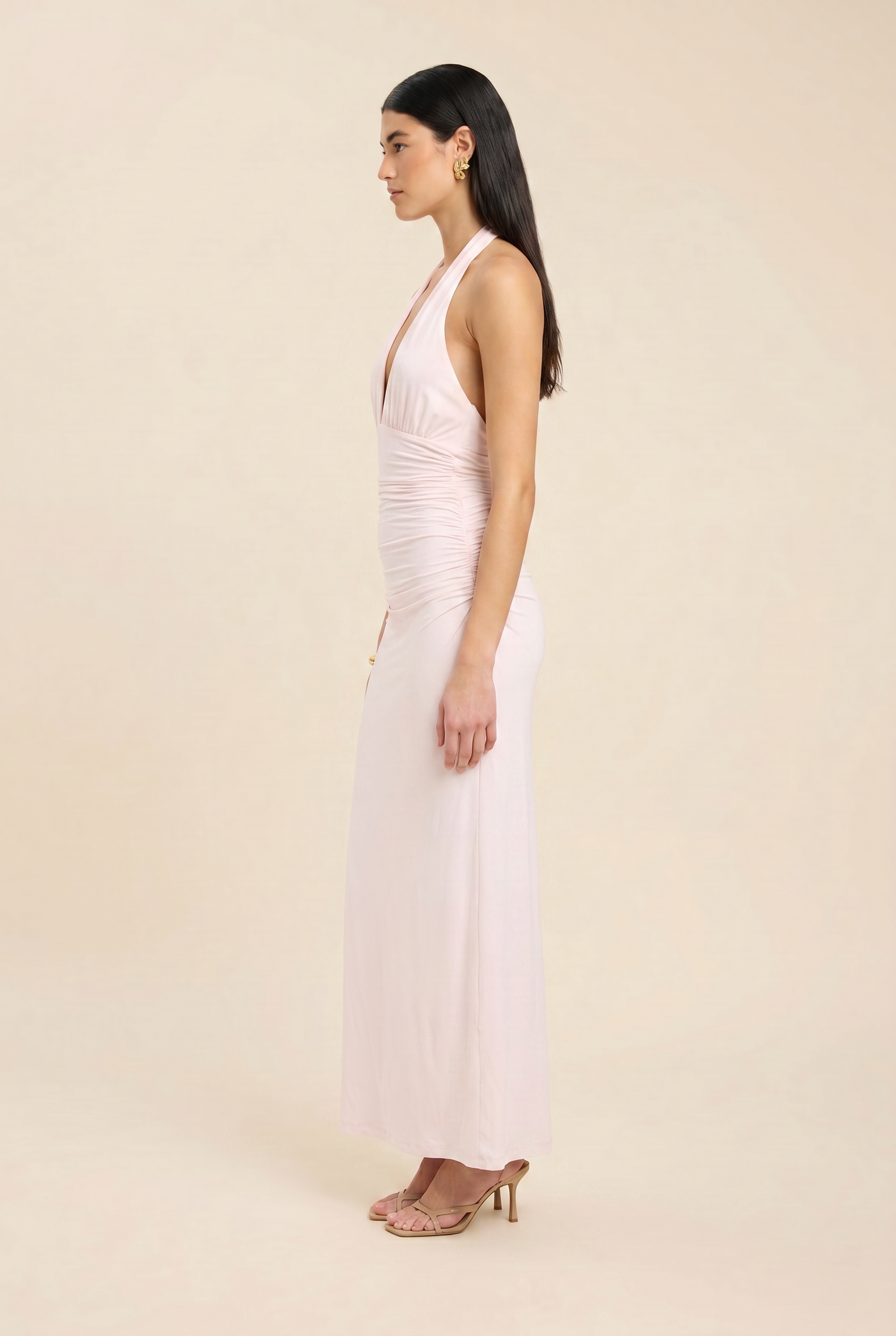 MEGAN MAXI DRESS Heavenly Pink side