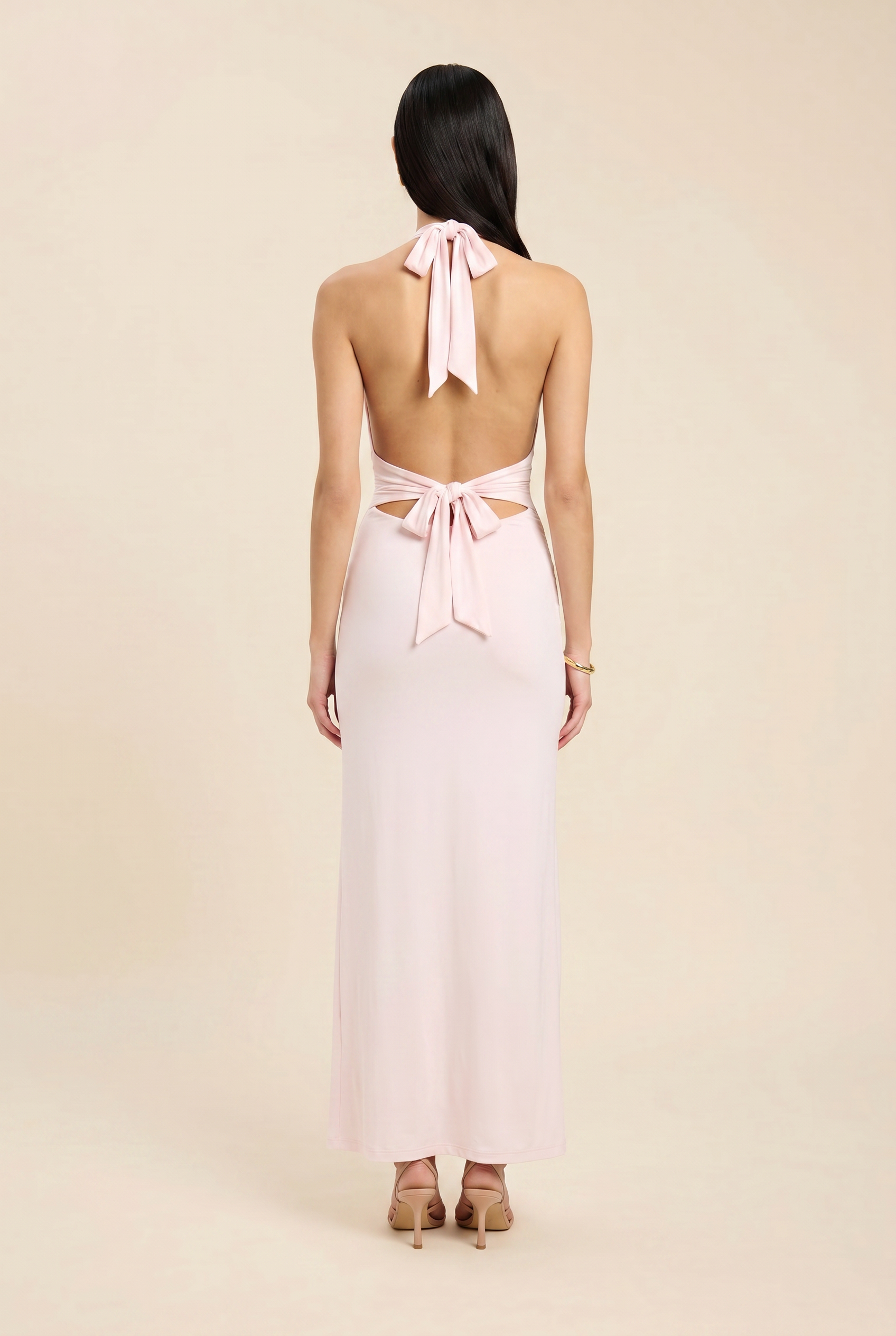 MEGAN MAXI DRESS Heavenly Pink back