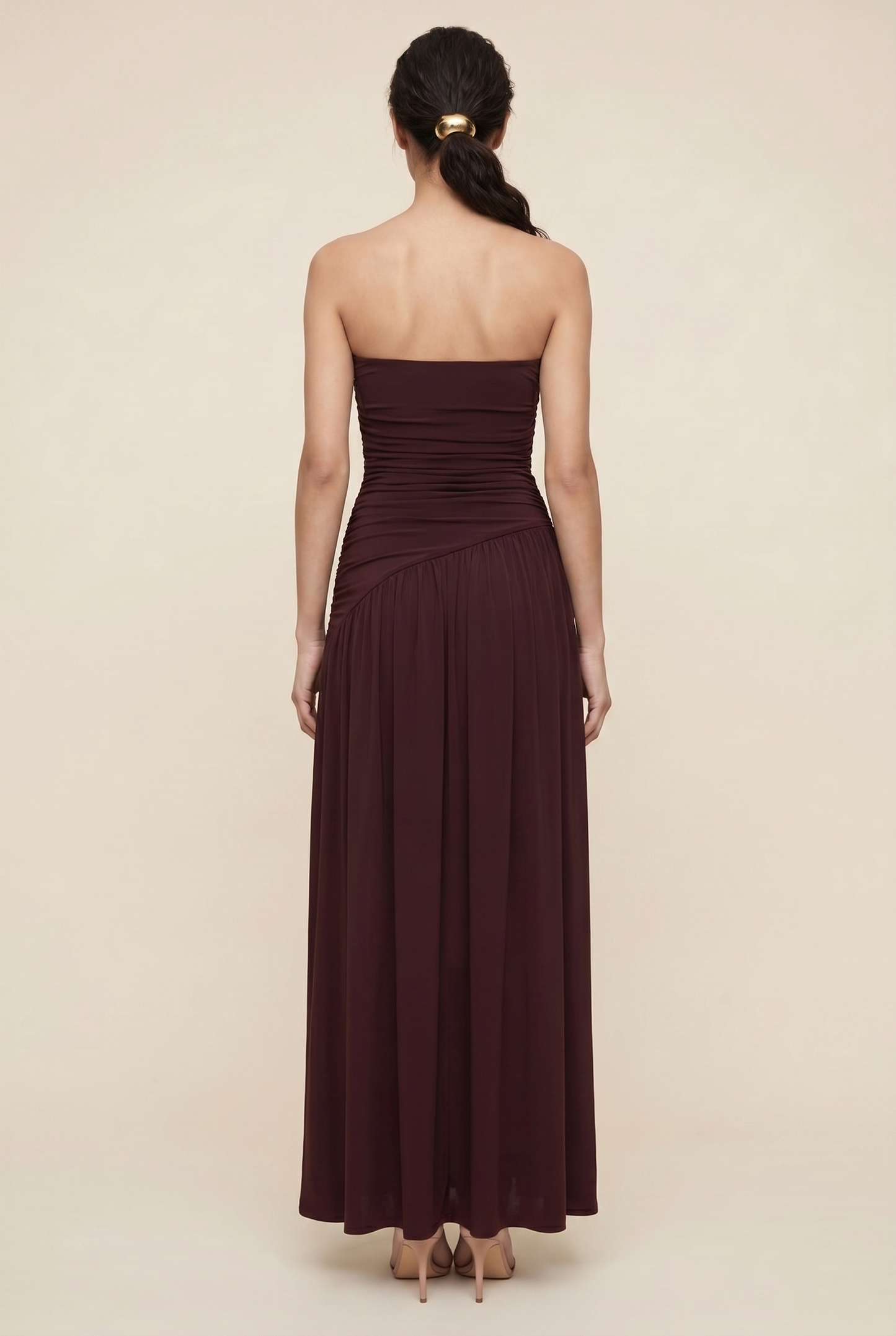 MAROON MAXI DRESS Maroon back