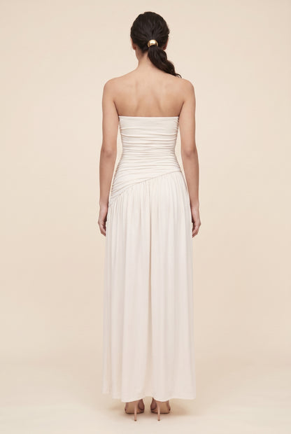 MAROON MAXI DRESS Ivory back