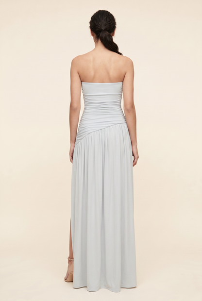 MAROON MAXI DRESS Pale Blue back