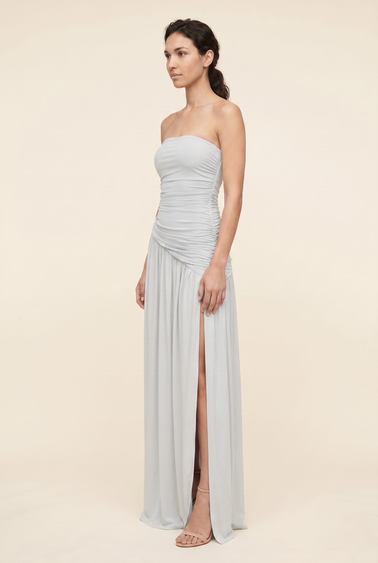 MAROON MAXI DRESS Pale Blue side