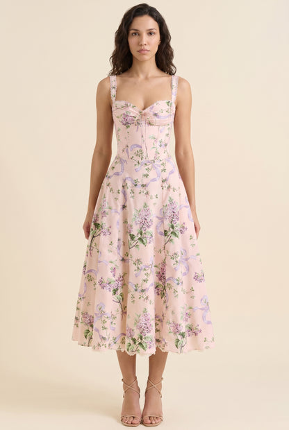 JADE MAXI DRESS Blush Pink Bloom front