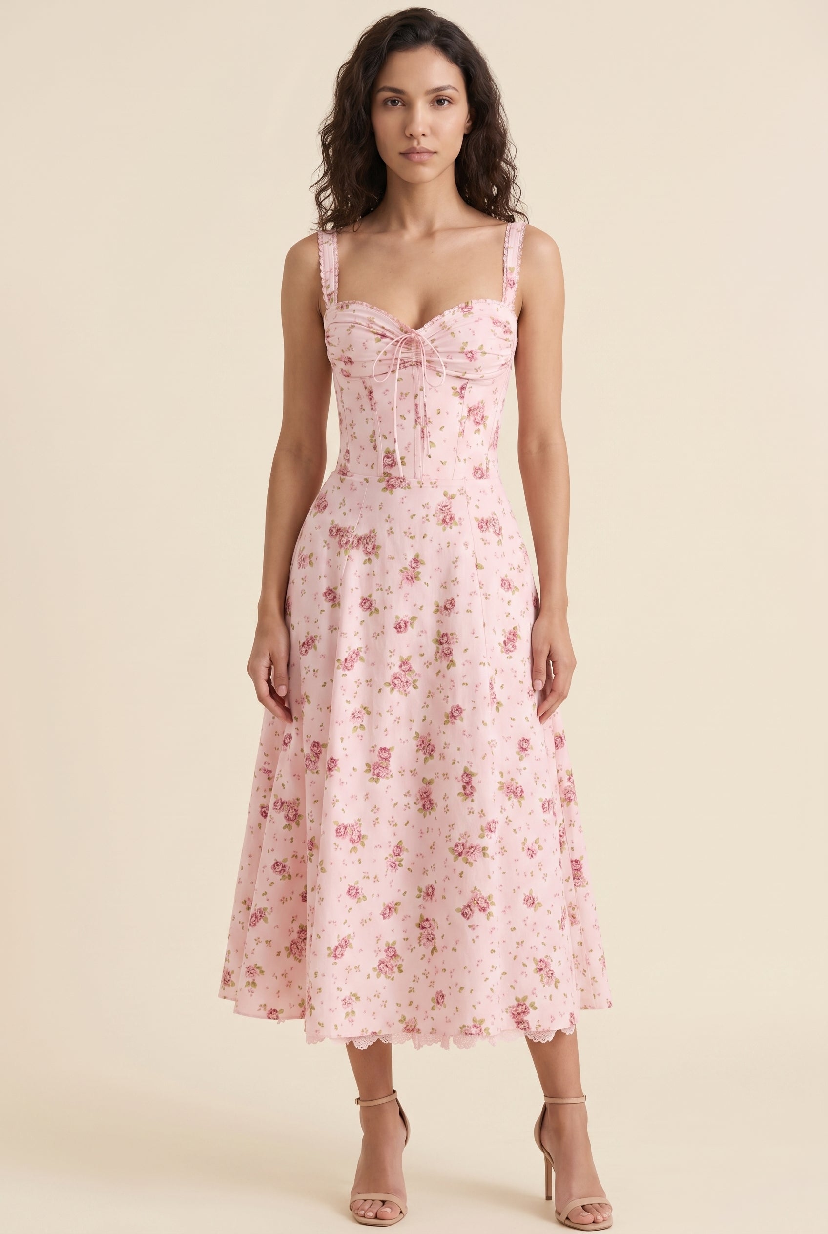 JADE MAXI DRESS Rose Petal Pink front