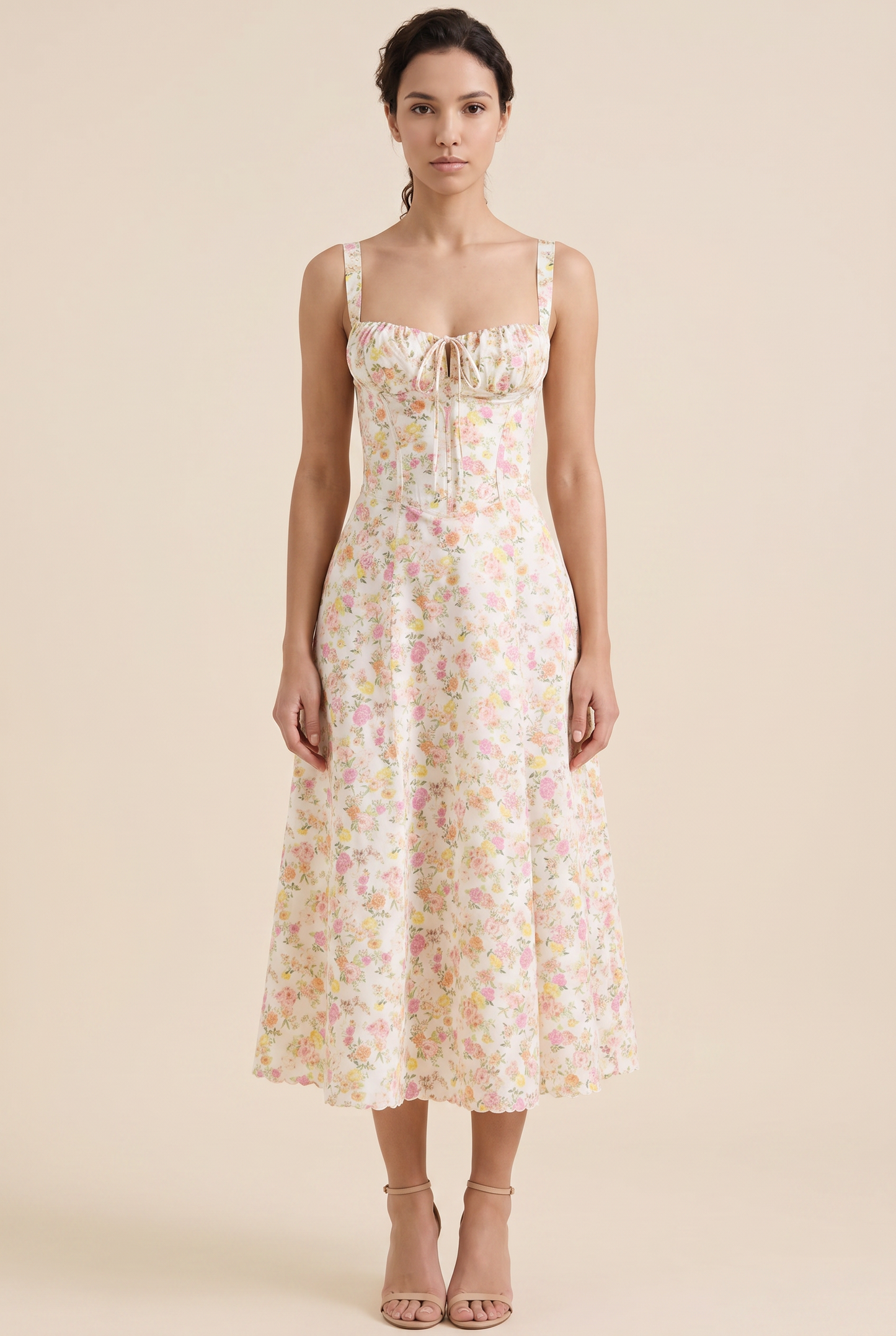 JADE MAXI DRESS Lemon Meadow front