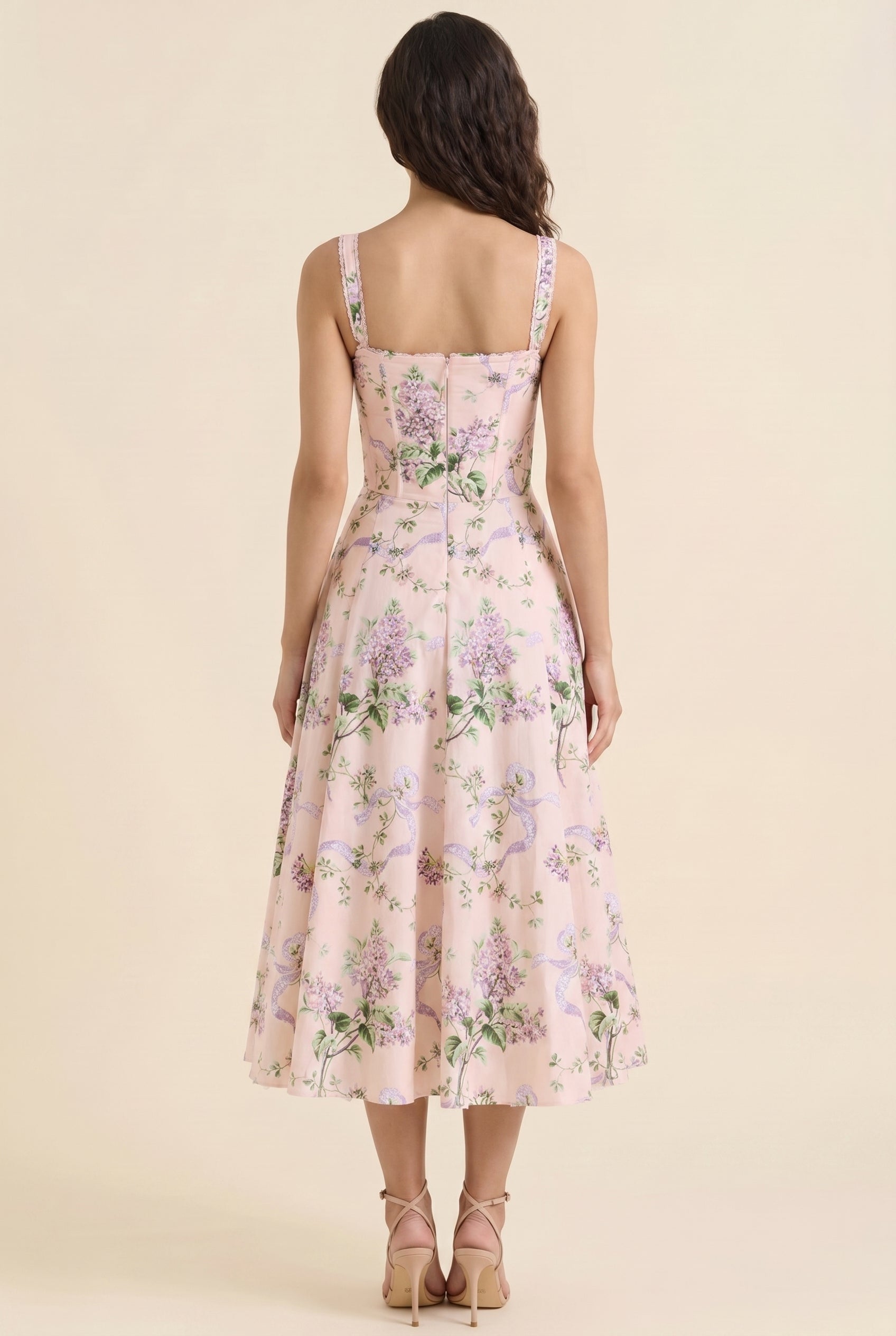 JADE MAXI DRESS Blush Pink Bloom back