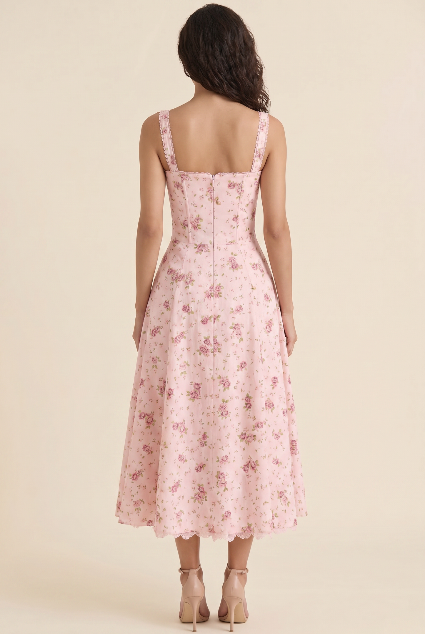 JADE MAXI DRESS Rose Petal Pink back