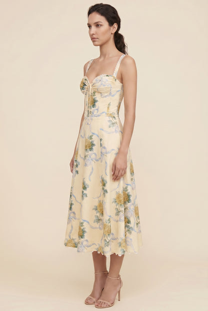 JADE MAXI DRESS Buttercream Floral side