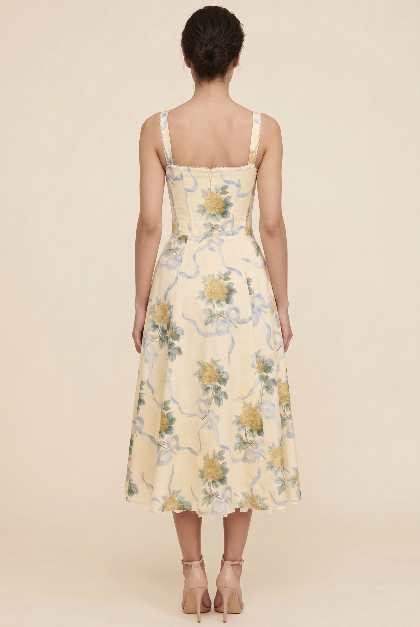 JADE MAXI DRESS Buttercream Floral back
