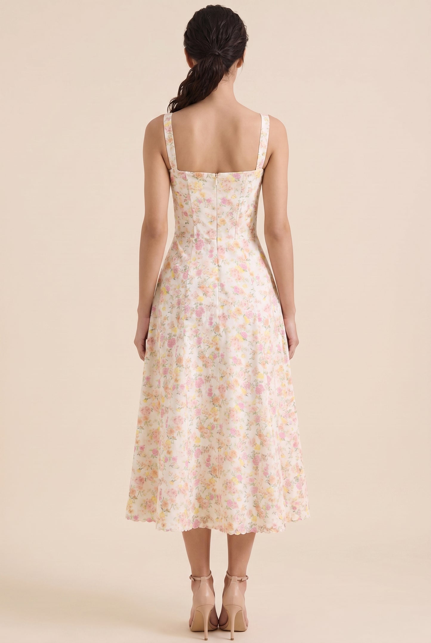 JADE MAXI DRESS Lemon Meadow back