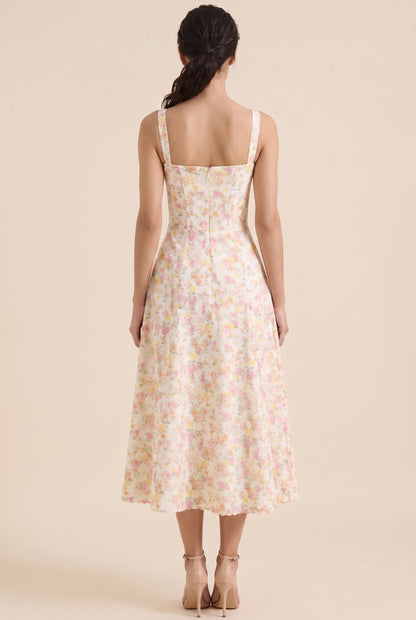 JADE MAXI DRESS Lemon Meadow back