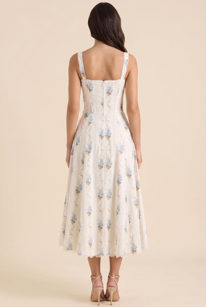 JADE MAXI DRESS Ivory Blossom back