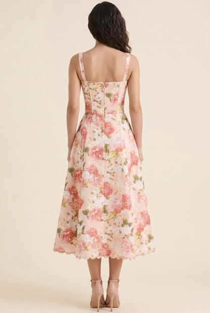 JADE MAXI DRESS Coral Rose back