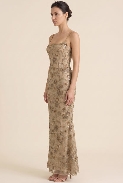 NOA MAXI DRESS Floral side