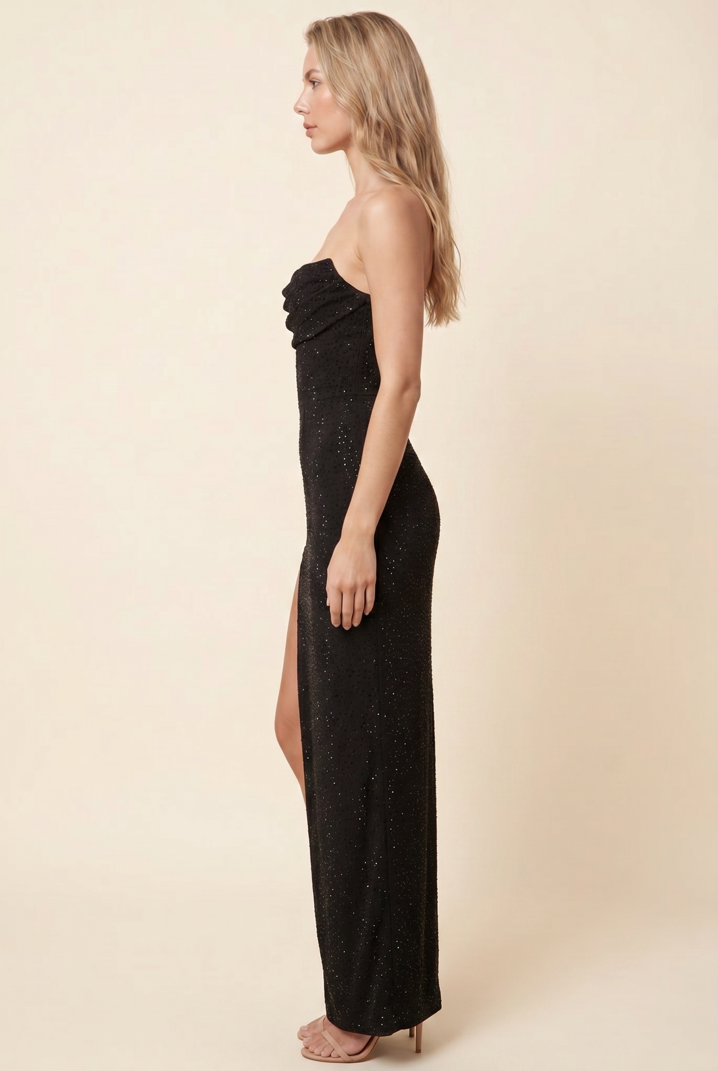 VERONA MAXI DRESS Black side