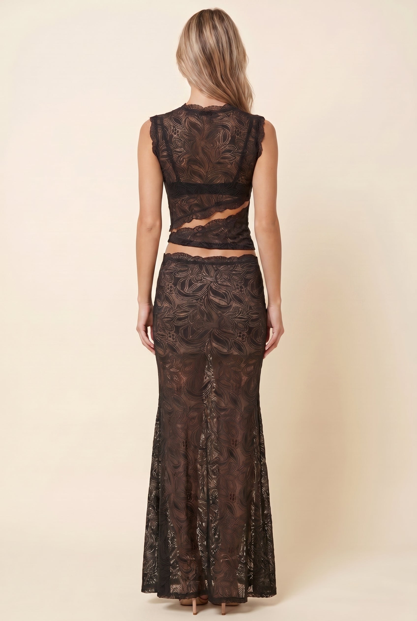 LINA LACE SET Black back