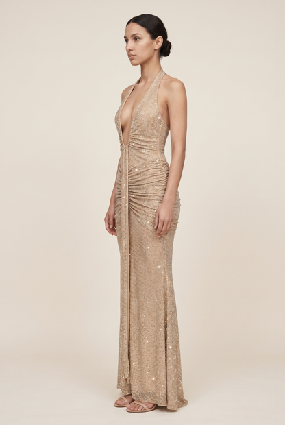 ROSA MAXI DRESS Beige side