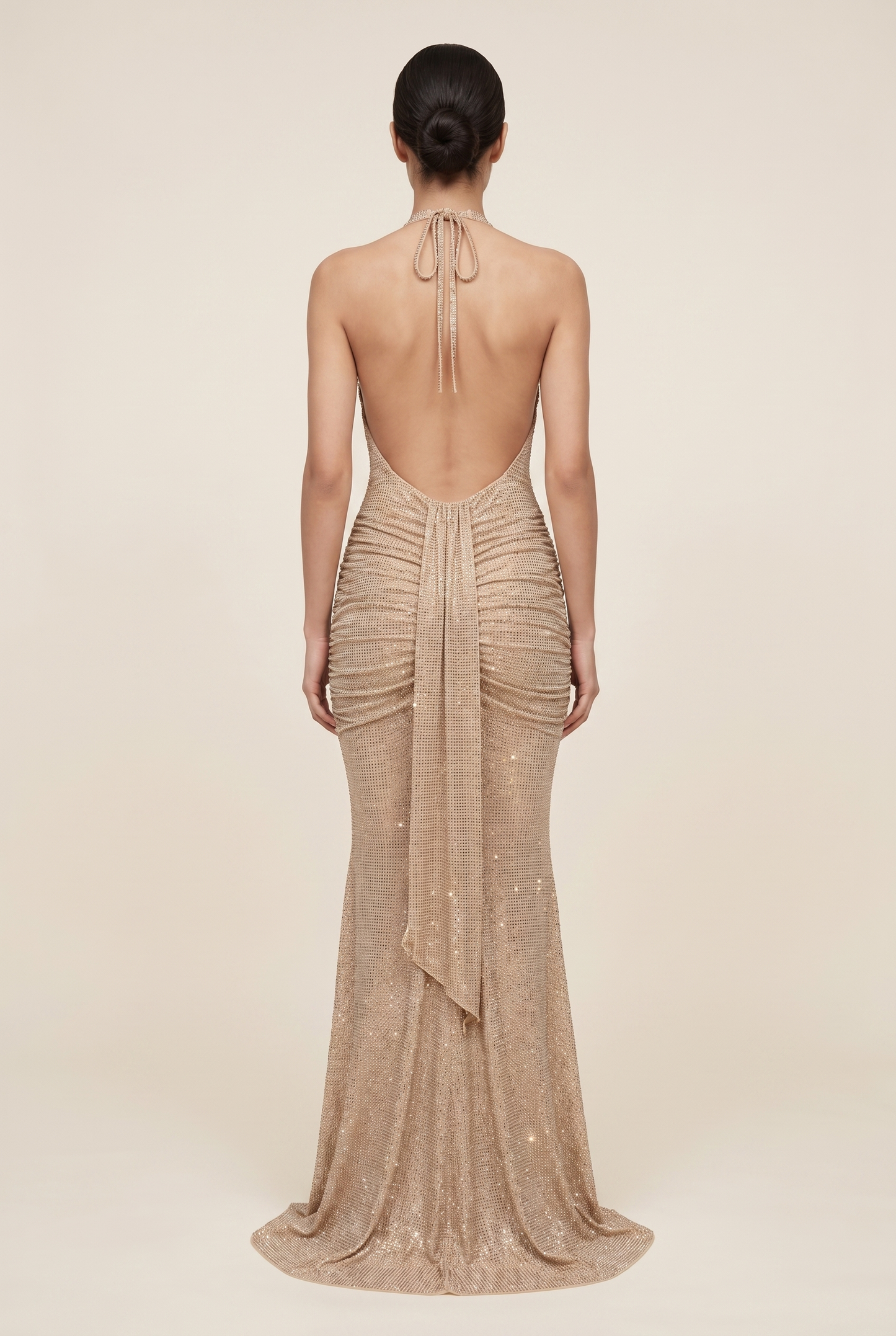 ROSA MAXI DRESS Beige back