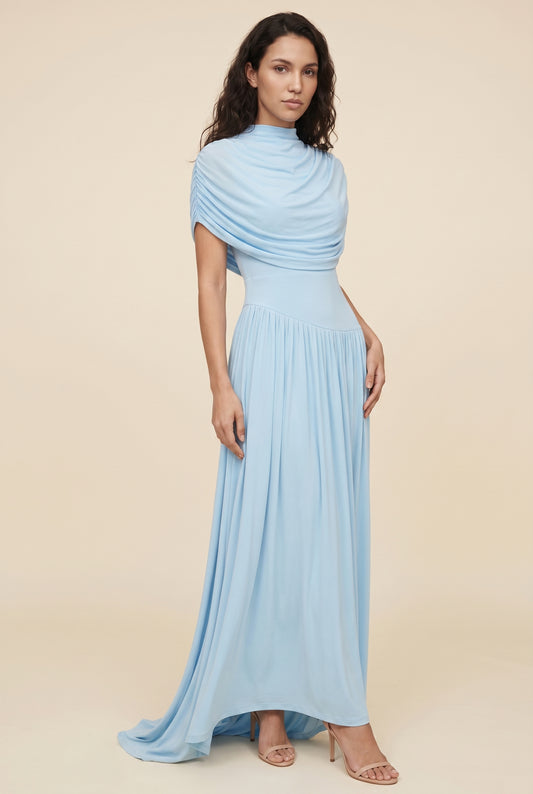 AMY MAXI DRESS Light Blue front