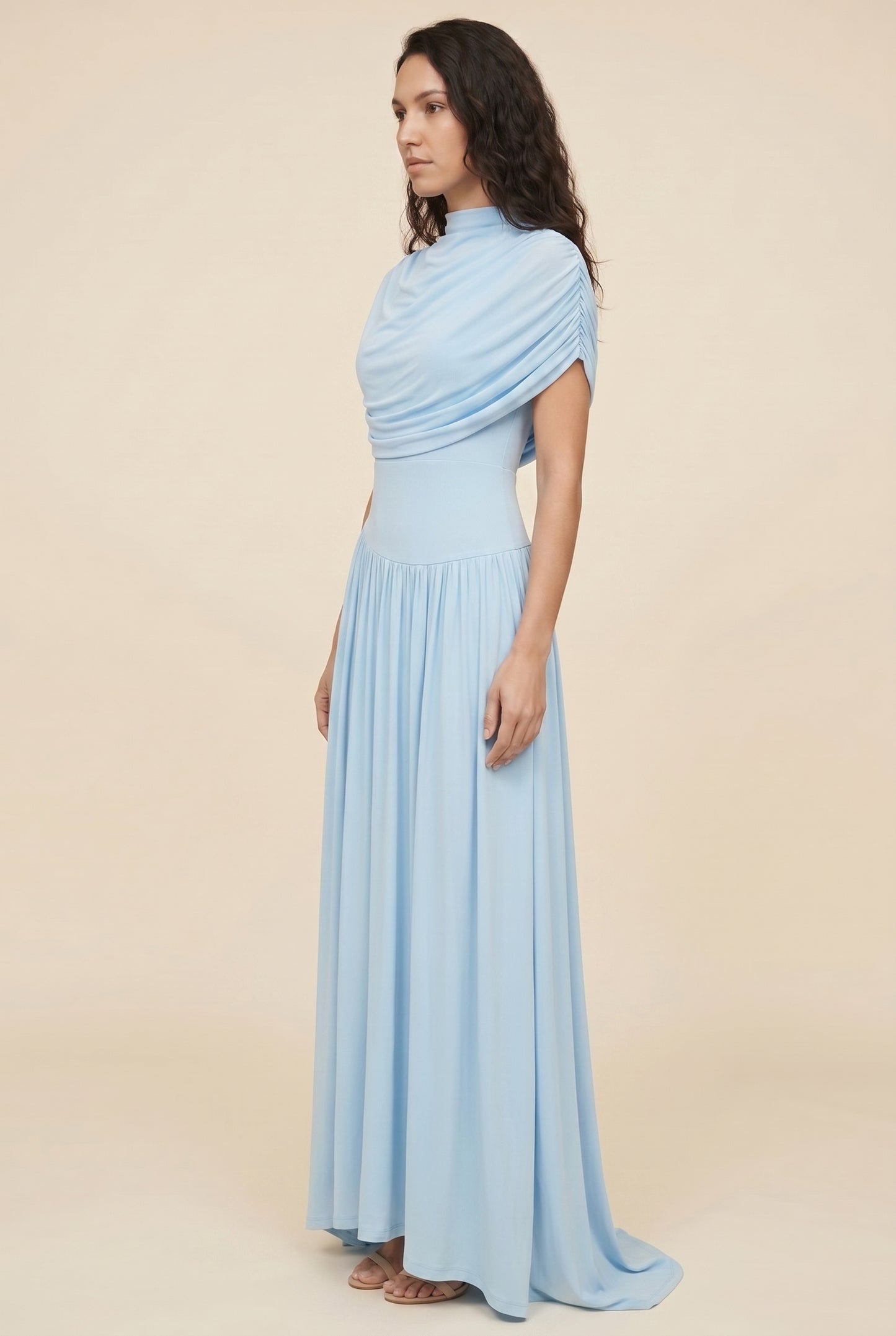 AMY MAXI DRESS Light Blue side