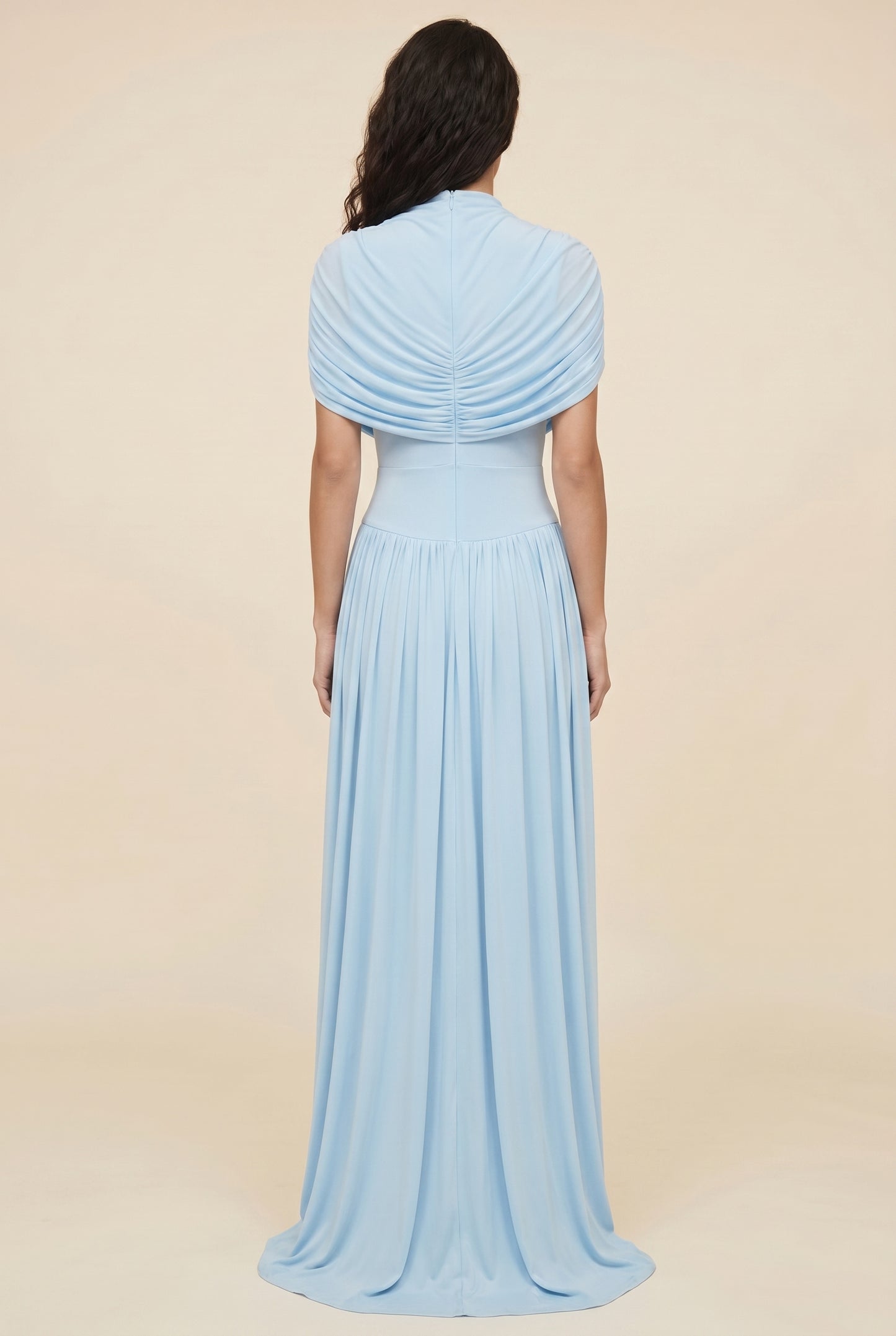 AMY MAXI DRESS Light Blue back