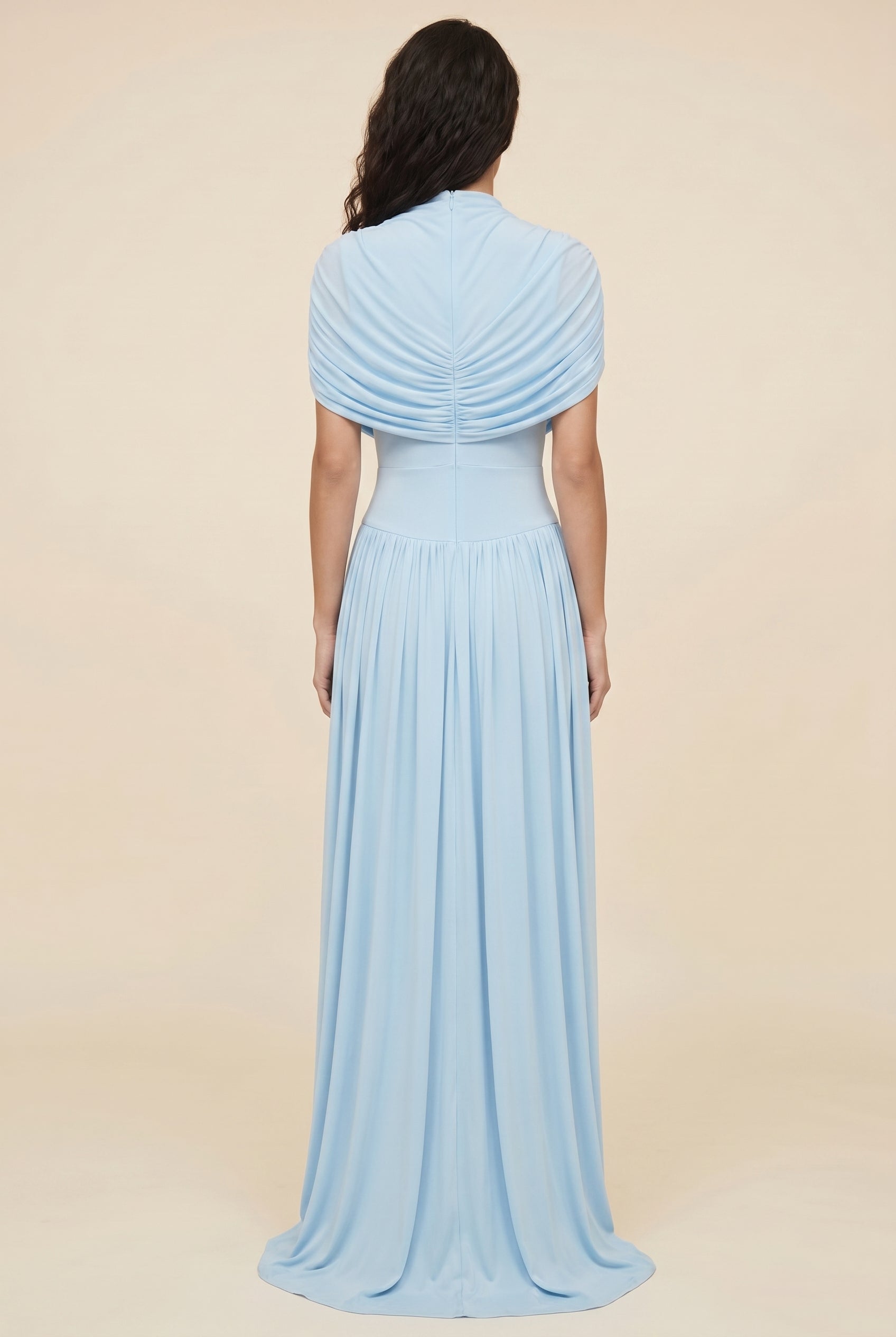 AMY MAXI DRESS Light Blue back