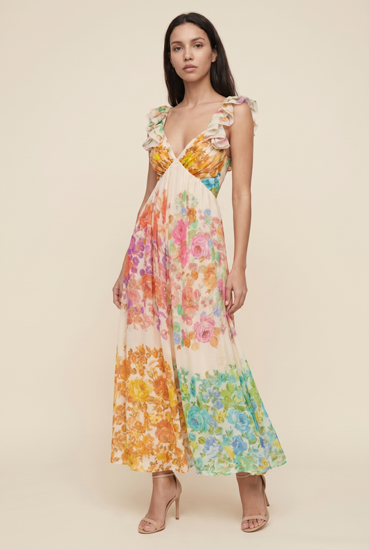 FLORA MAXI DRESS Floral front