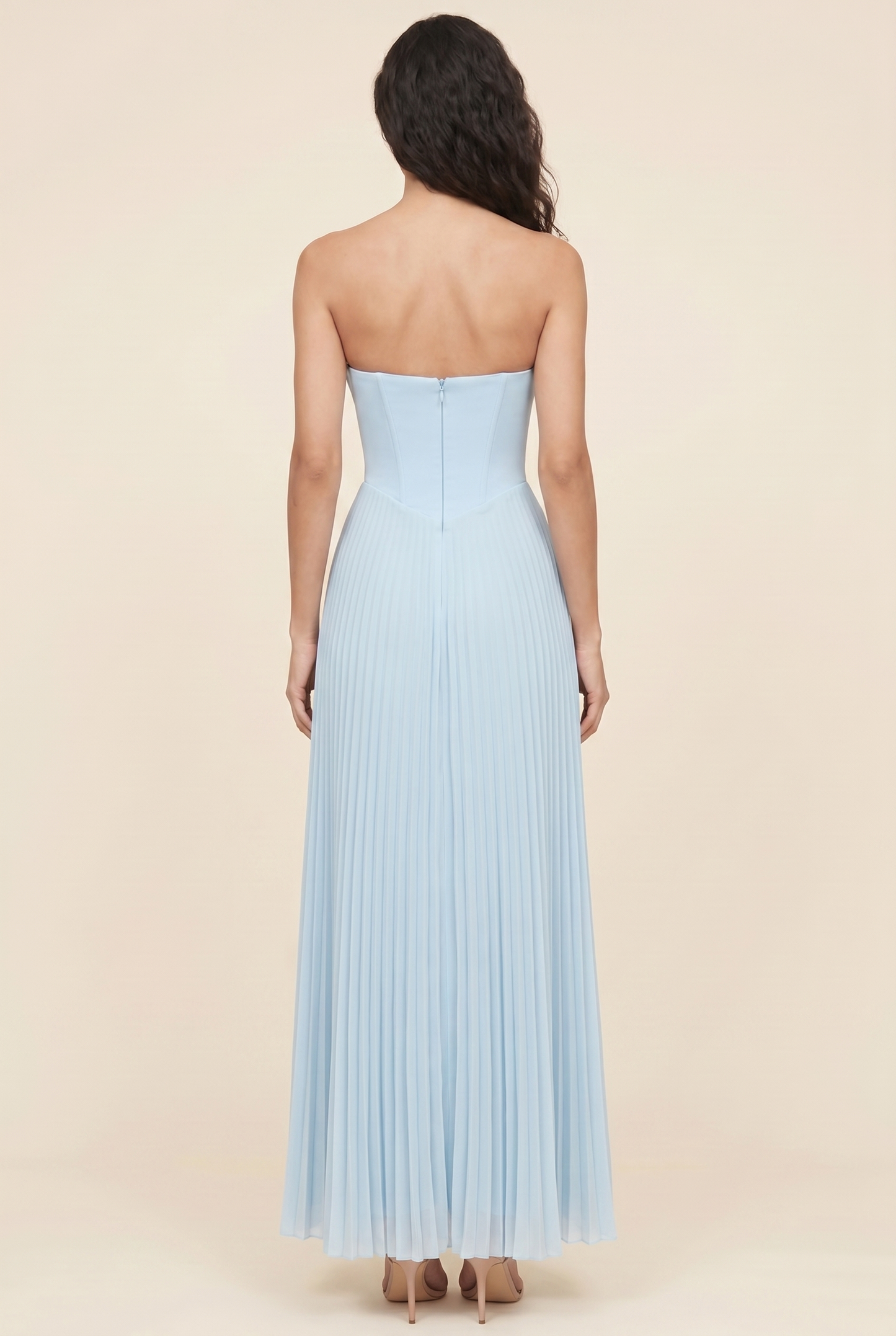 JANEY MAXI DRESS Baby Blue back