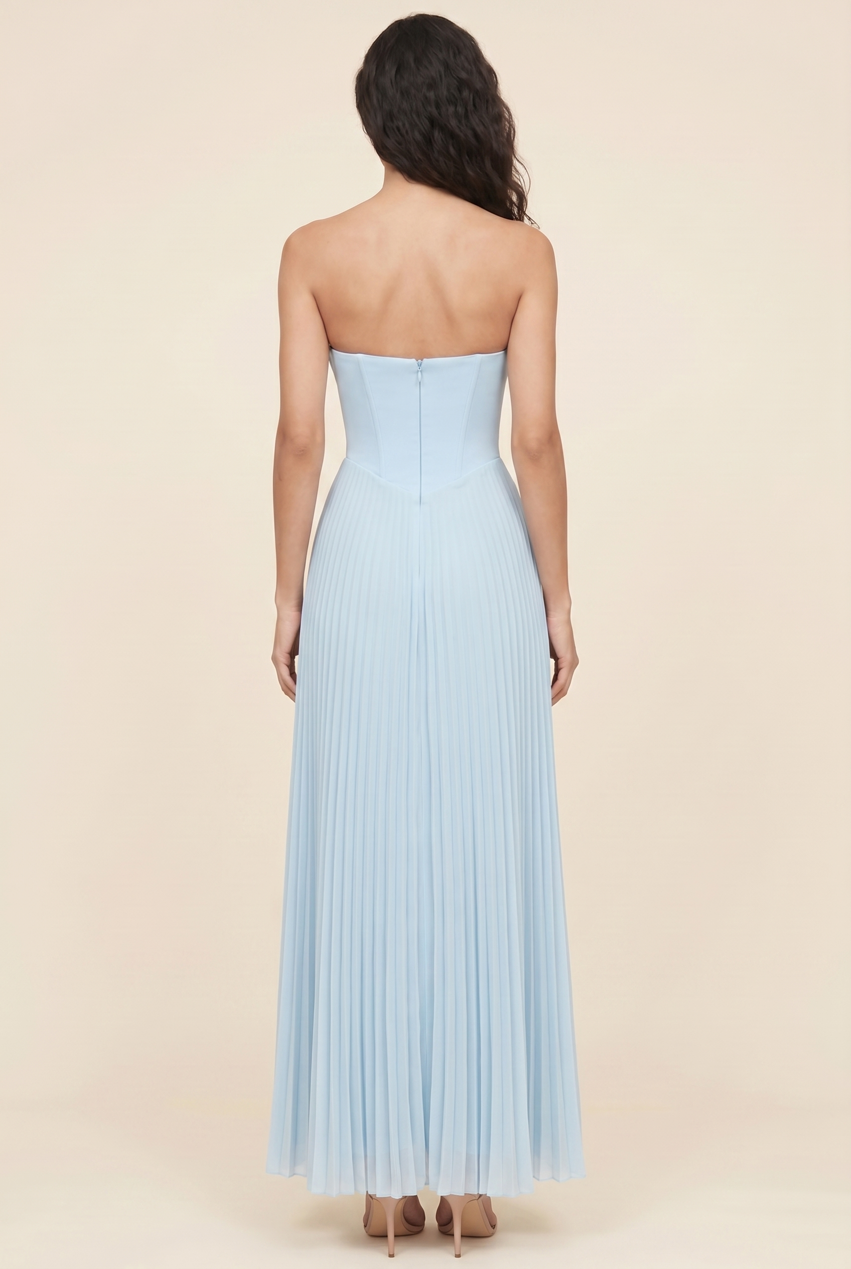 JANEY MAXI DRESS Baby Blue back