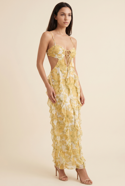 MARLY MAXI DRESS Golden Yellow front