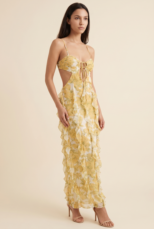 MARLY MAXI DRESS Golden Yellow front