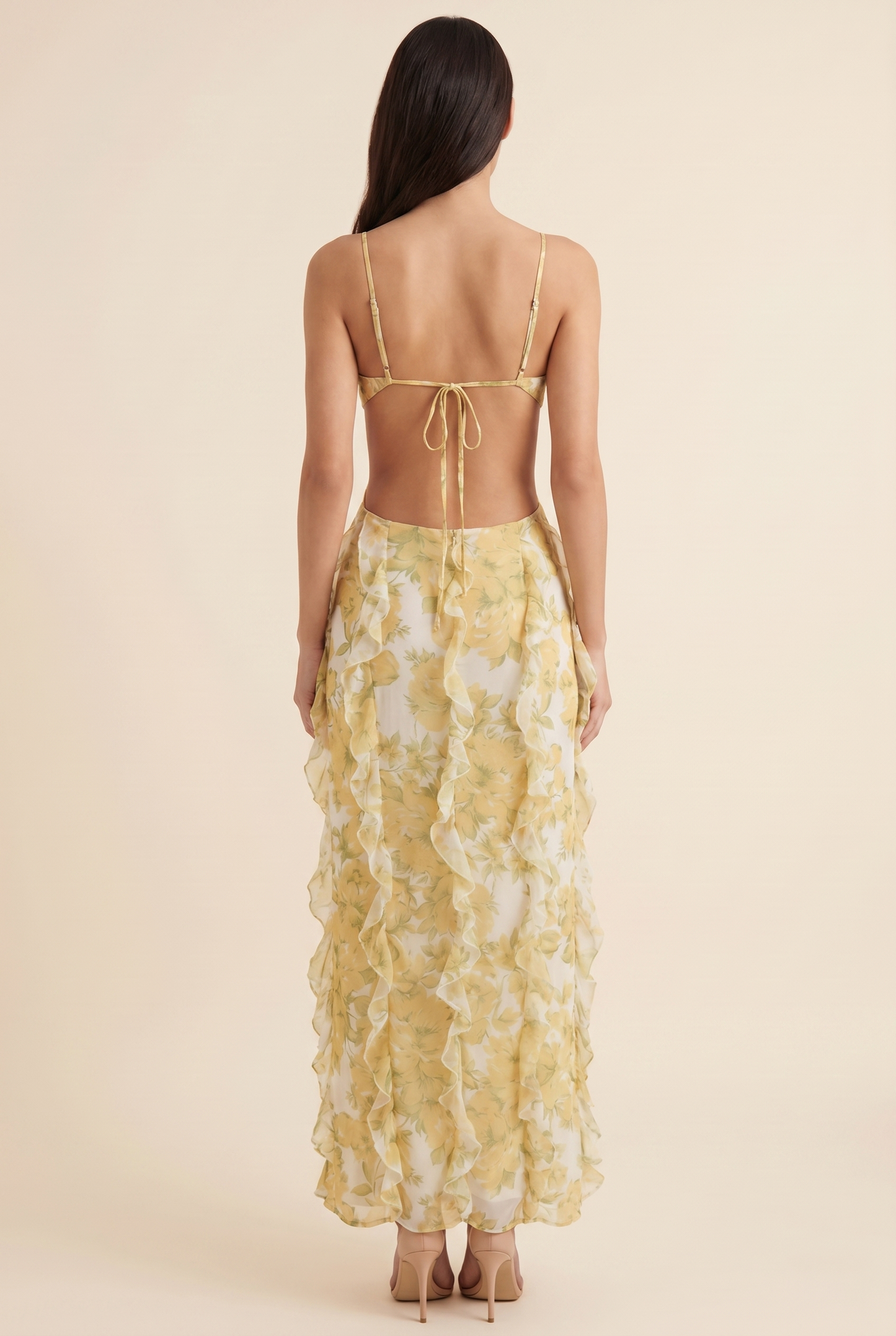 MARLY MAXI DRESS Golden Yellow back