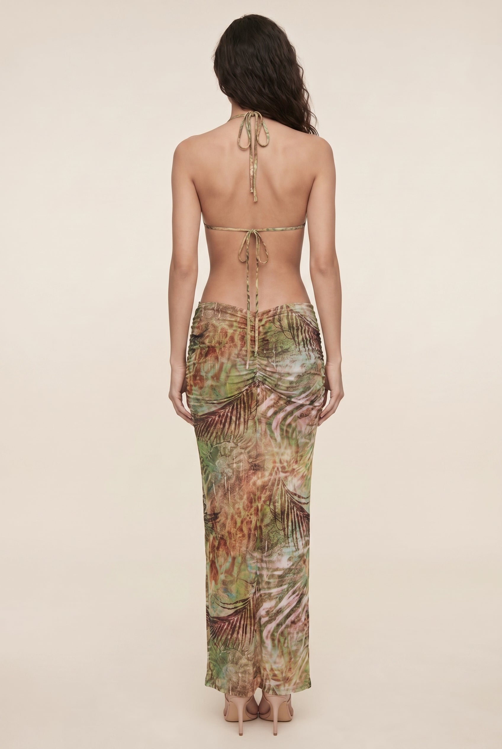 OPHELIA MAXI DRESS Lagrono Sage back