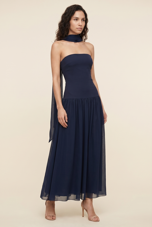 LILLIAN MAXI DRESS Blue front