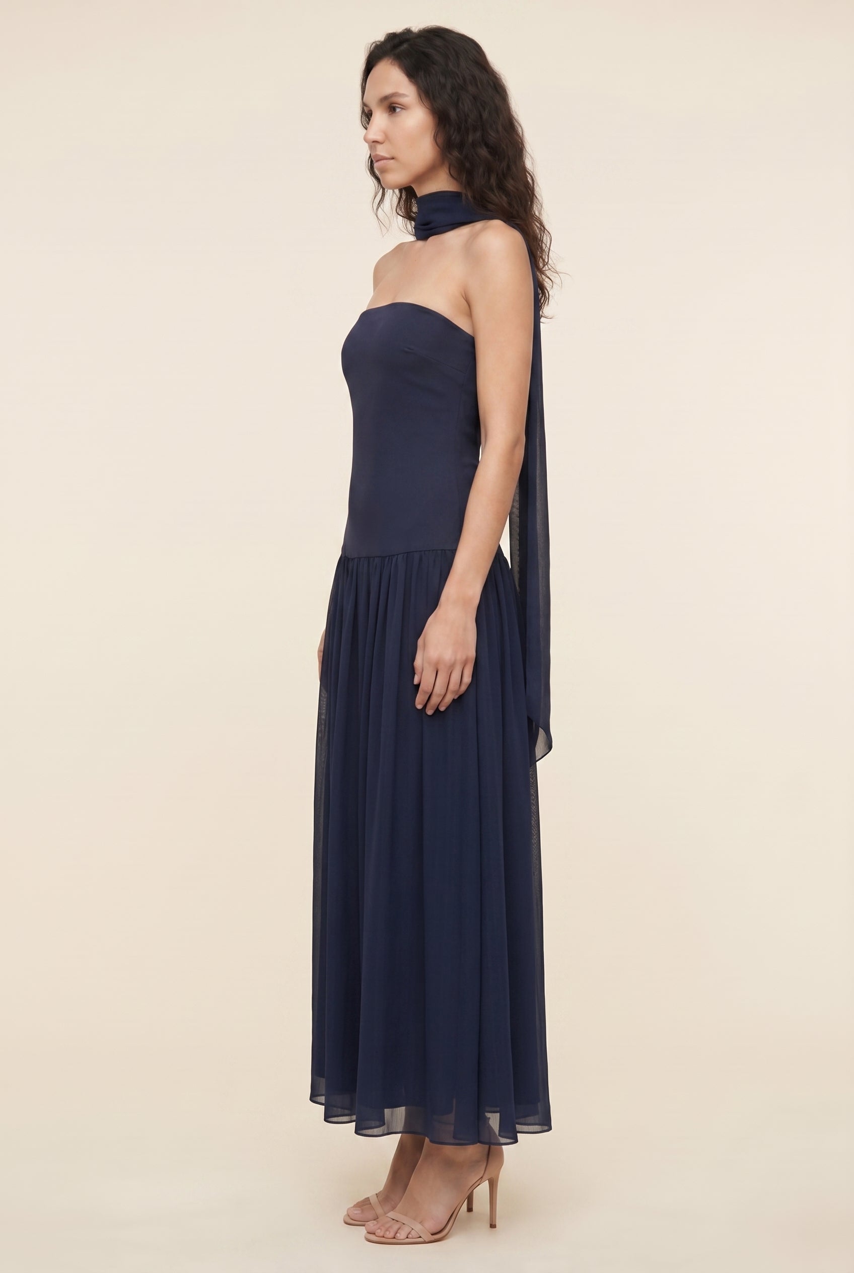 LILLIAN MAXI DRESS Blue side