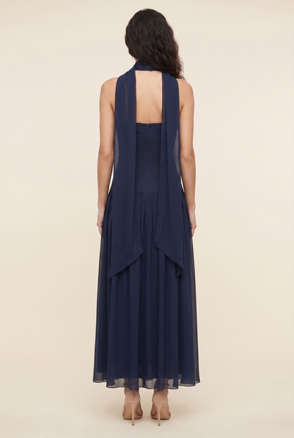 LILLIAN MAXI DRESS Blue back