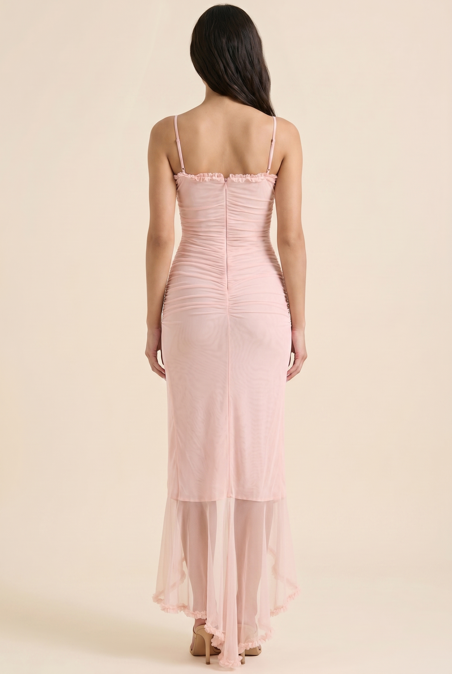 MELINA MAXI DRESS Pink back