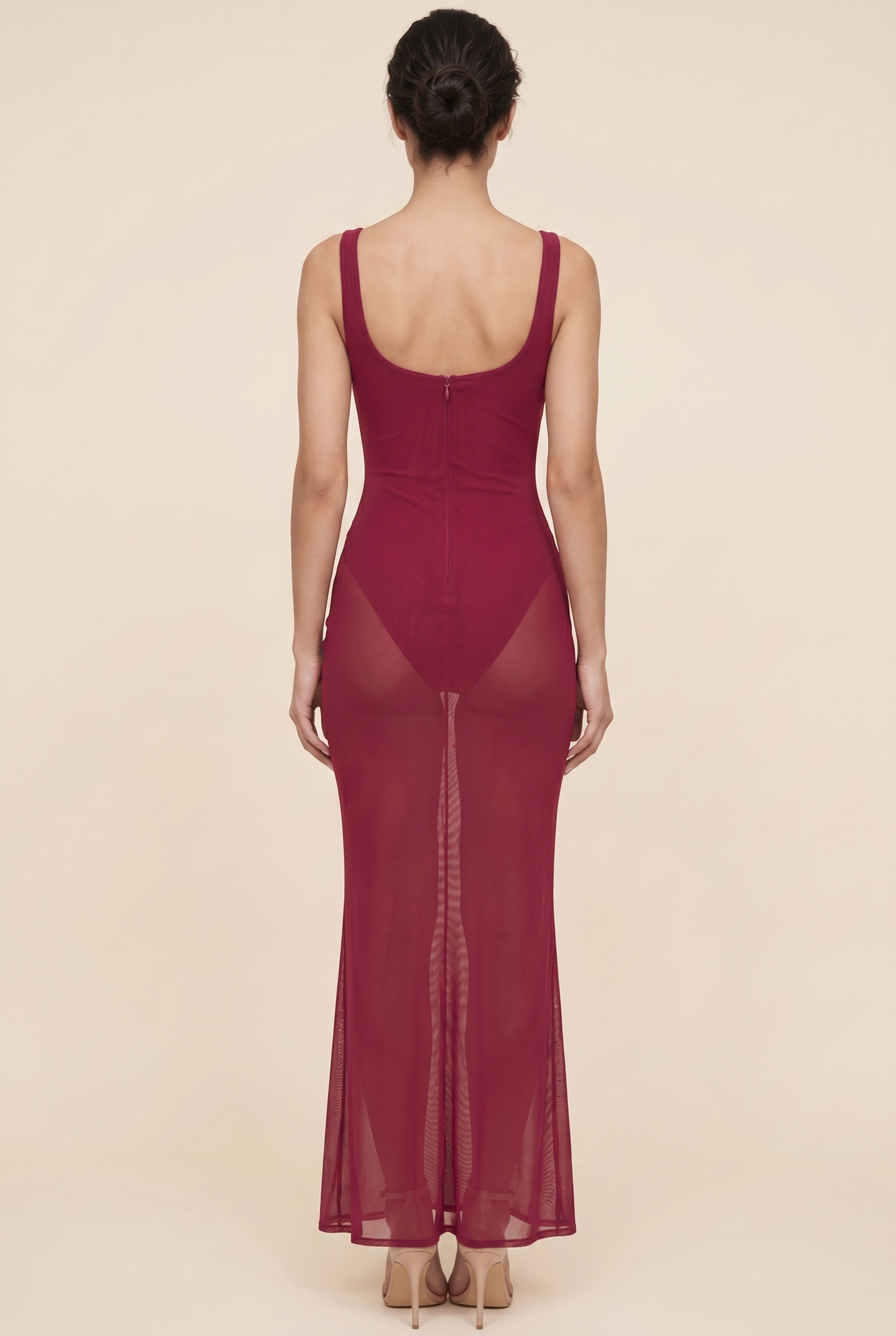 CAMINA MAXI DRESS Red back