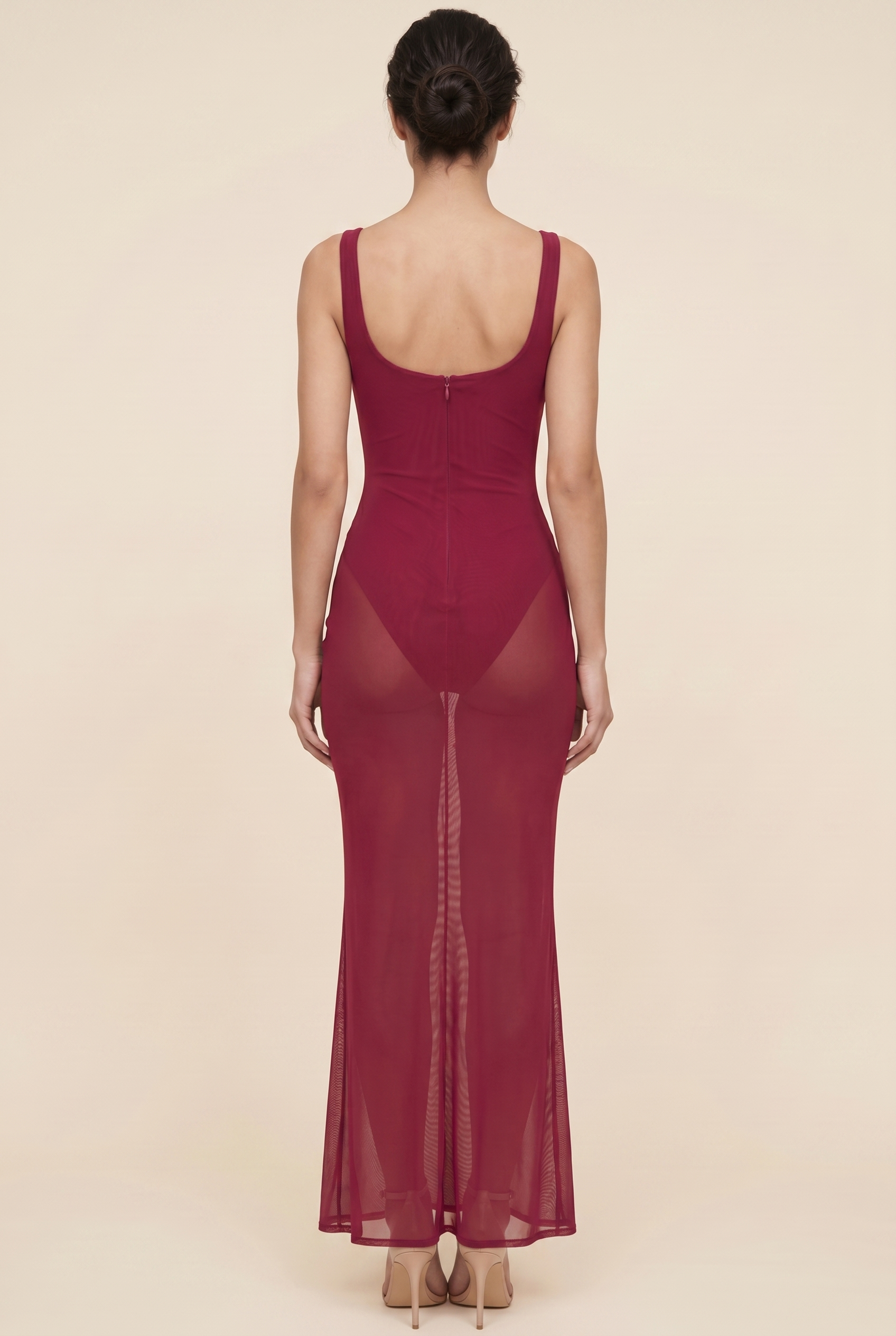 CAMINA MAXI DRESS Red back
