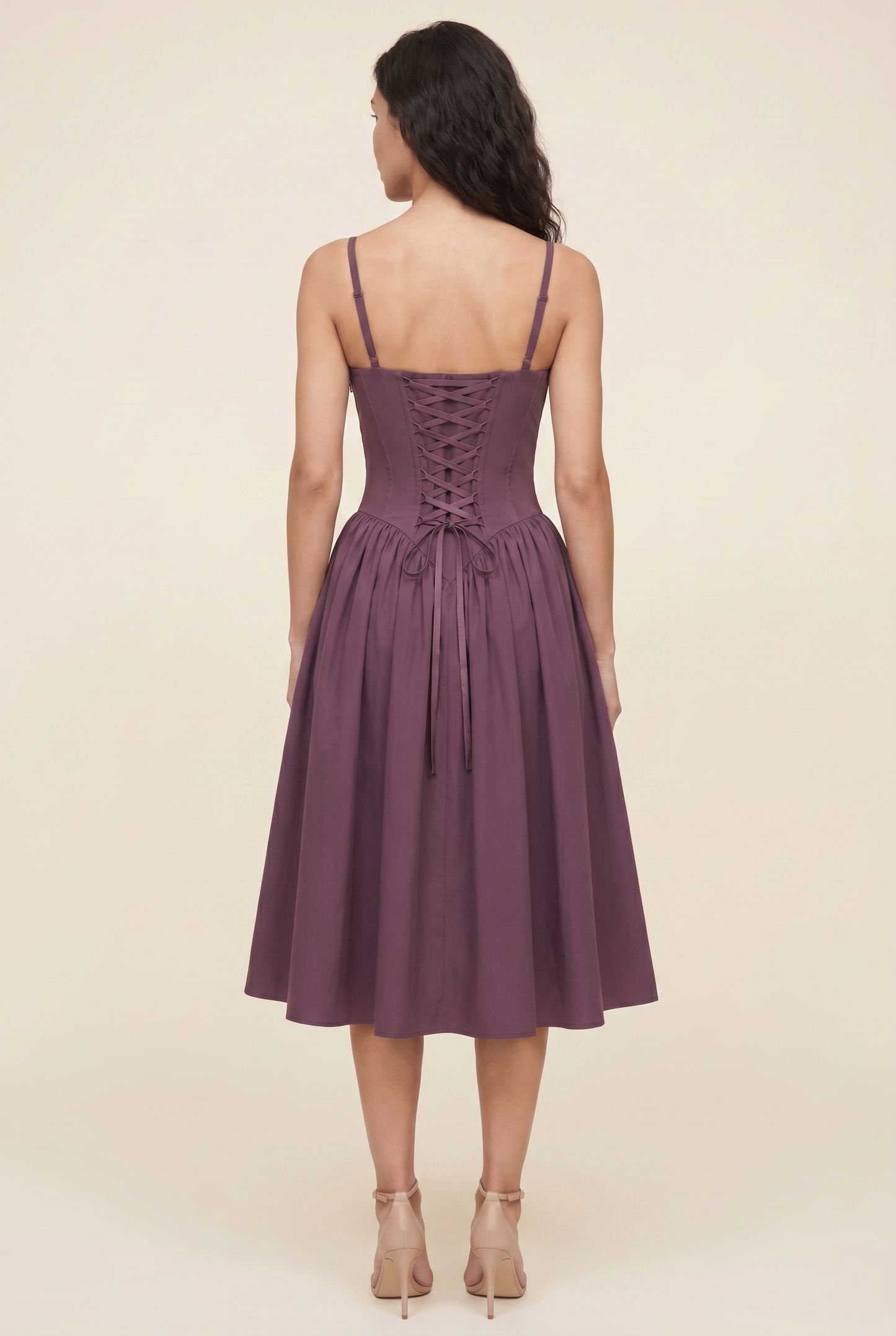 SAMIRA MIDI DRESS Purple back