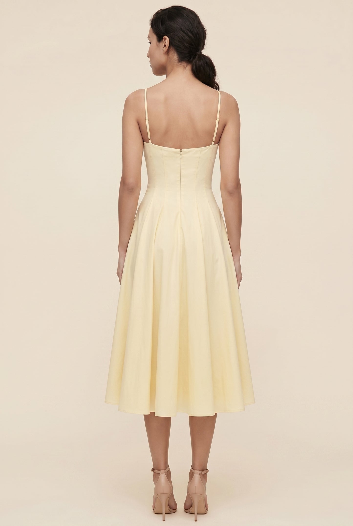 CASSIA MIDI DRESS Butter back