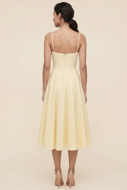 CASSIA MIDI DRESS Butter back