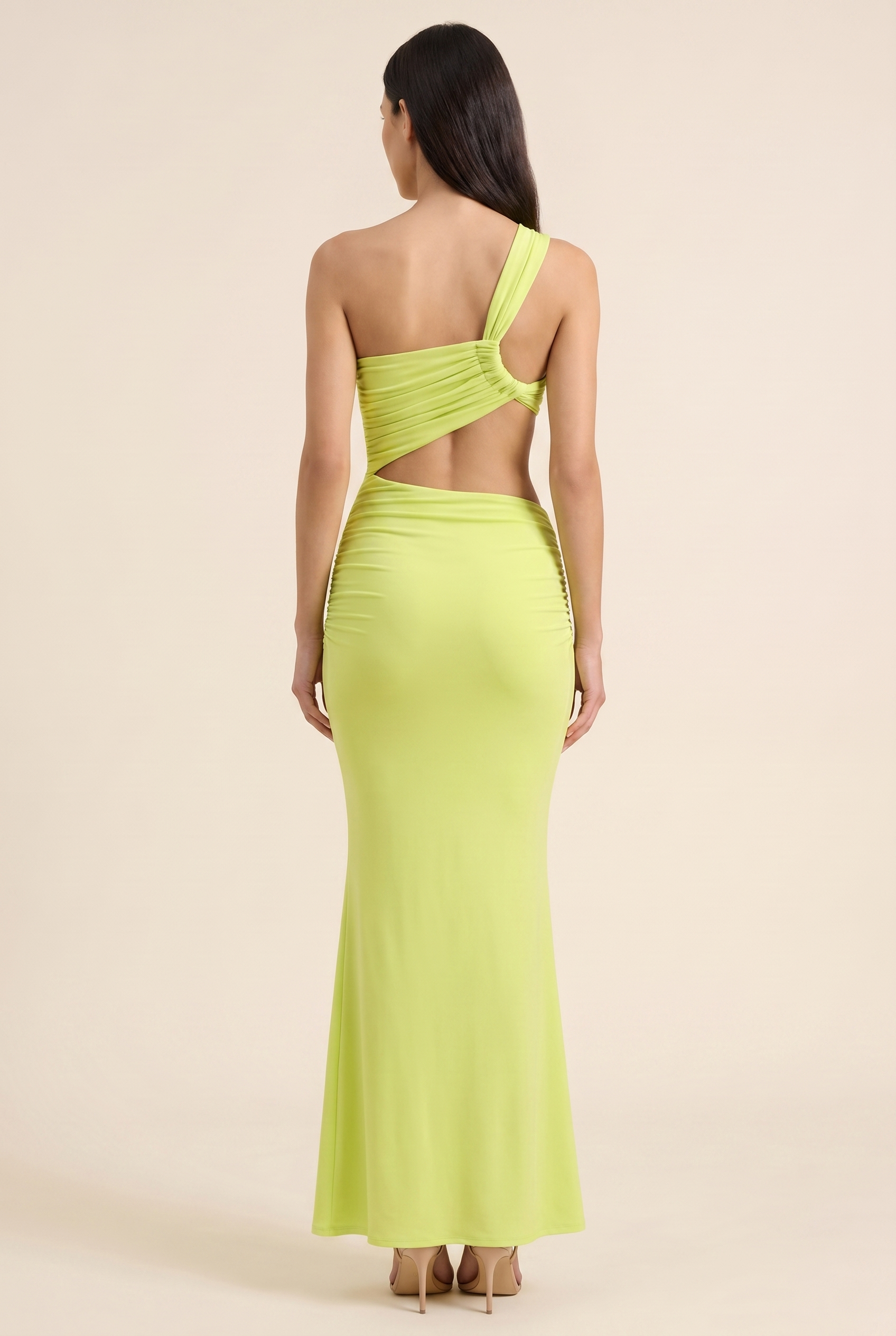 DIANA MAXI DRESS Lime back