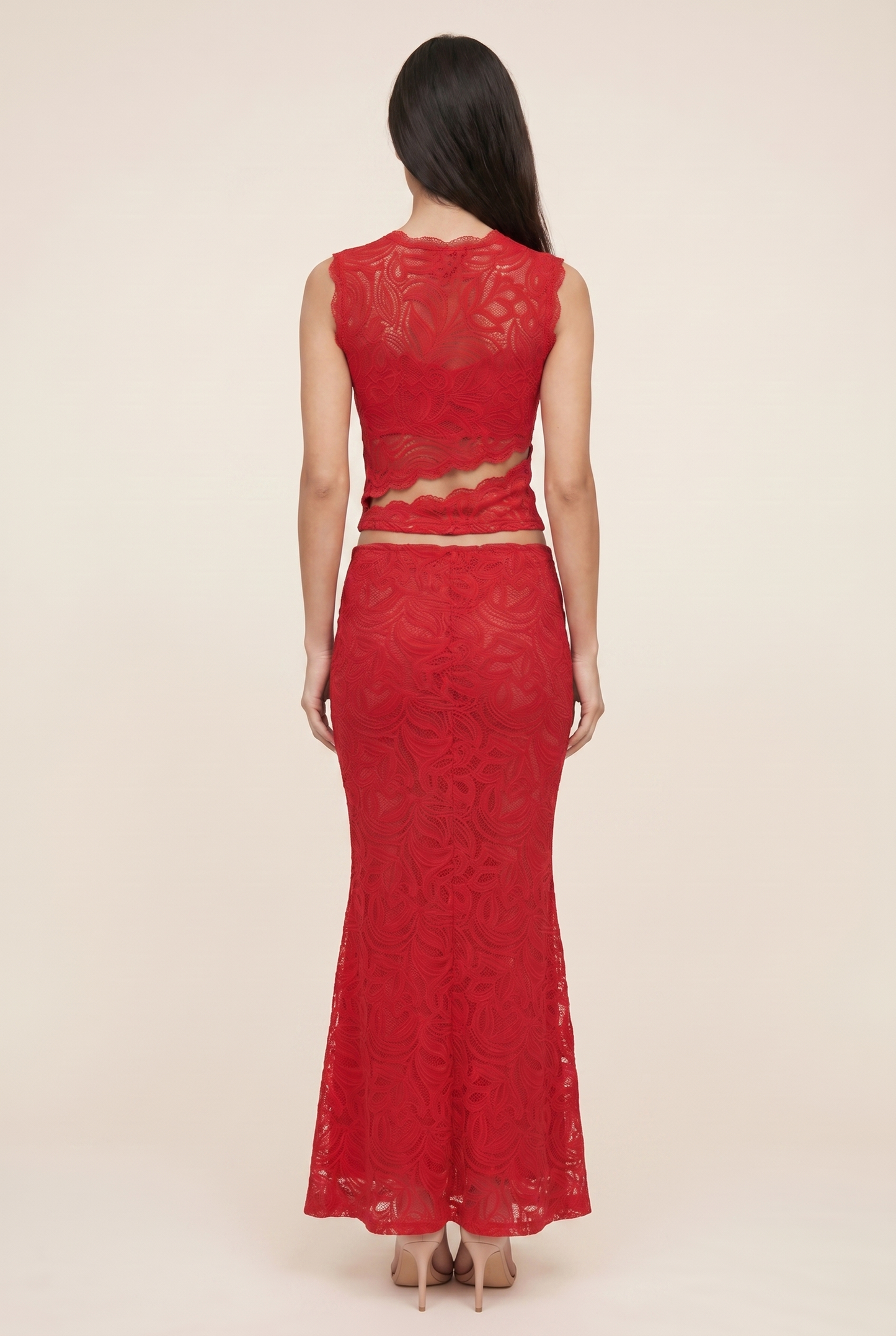 Luna Lace Red back