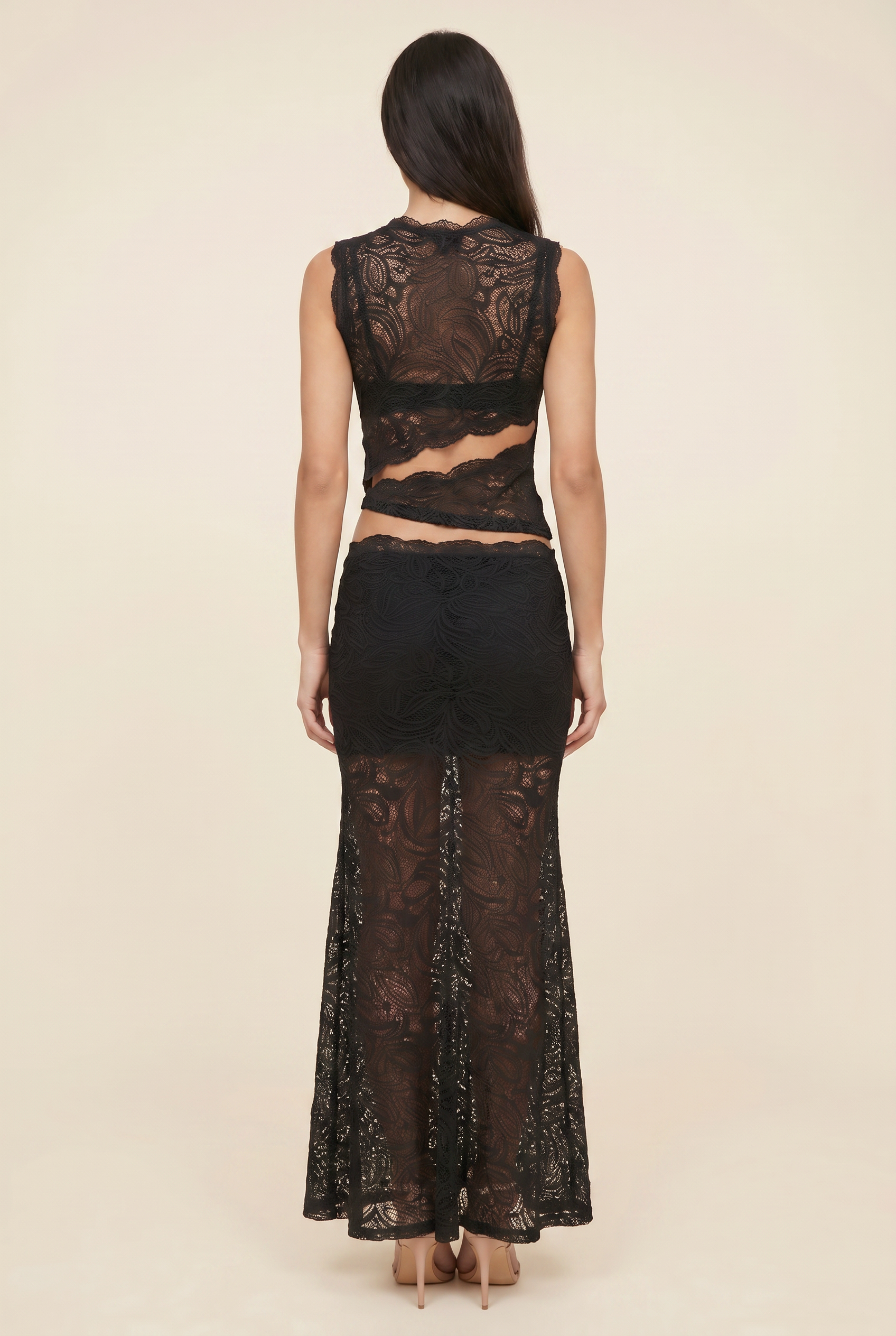 Luna Lace Black back
