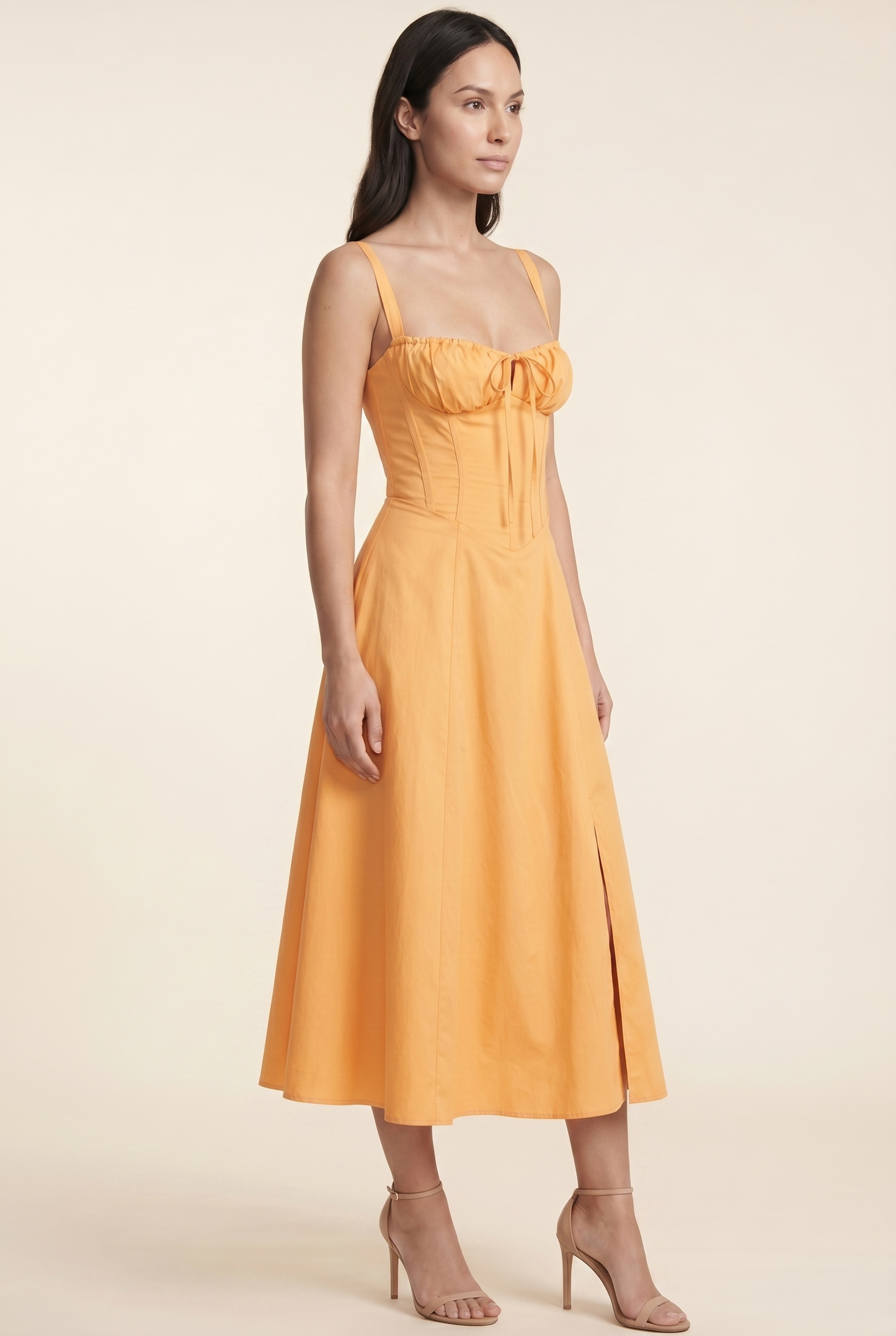 CAROLINE MAXI DRESS Orange front