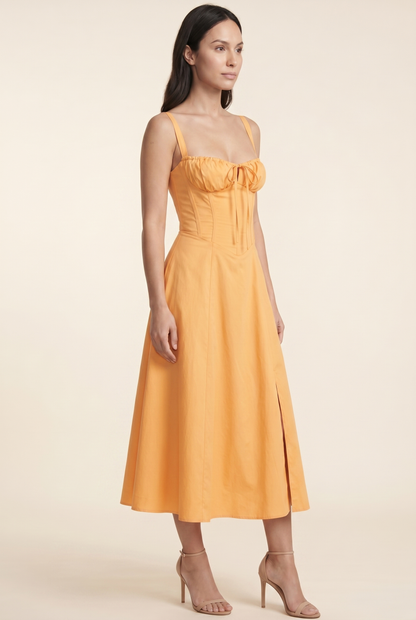CAROLINE MAXI DRESS Orange front
