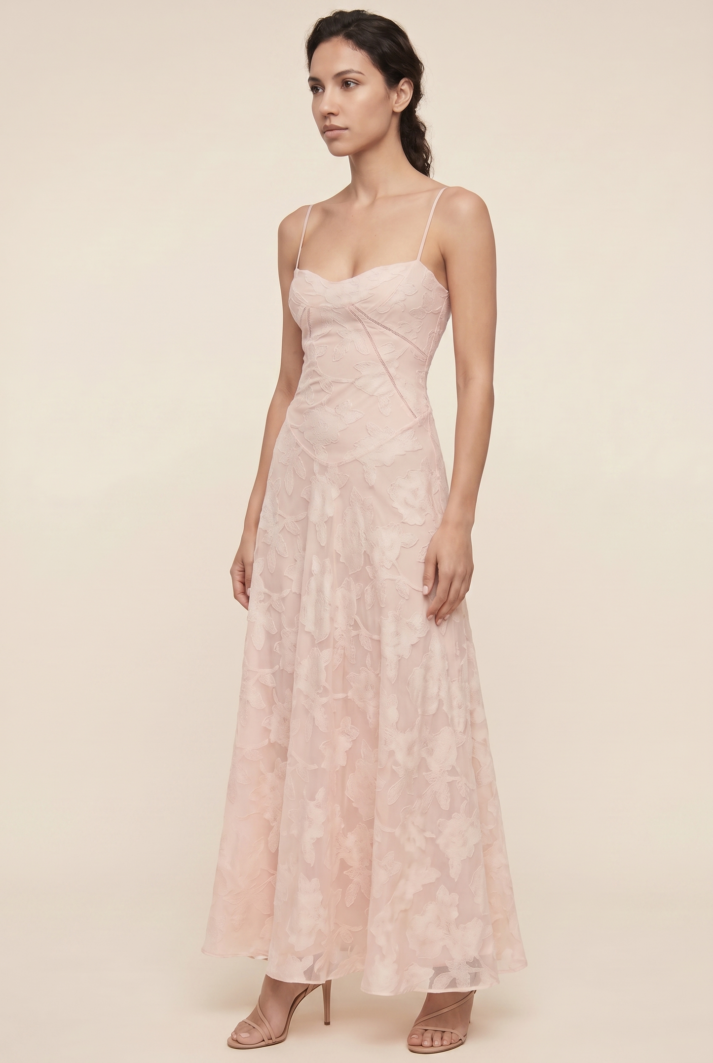 ZARA MAXI DRESS Floral Print front